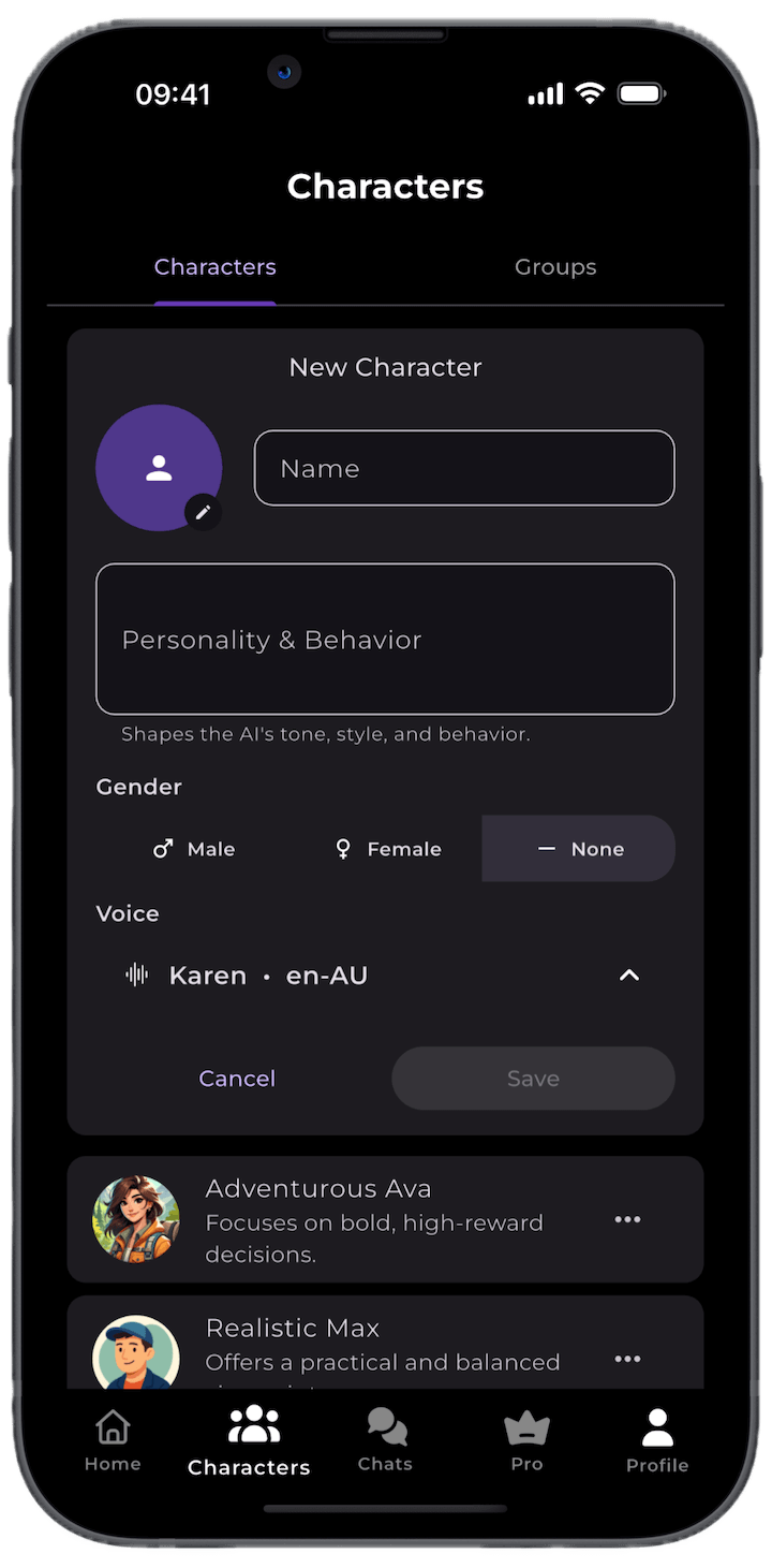 Decision result screen